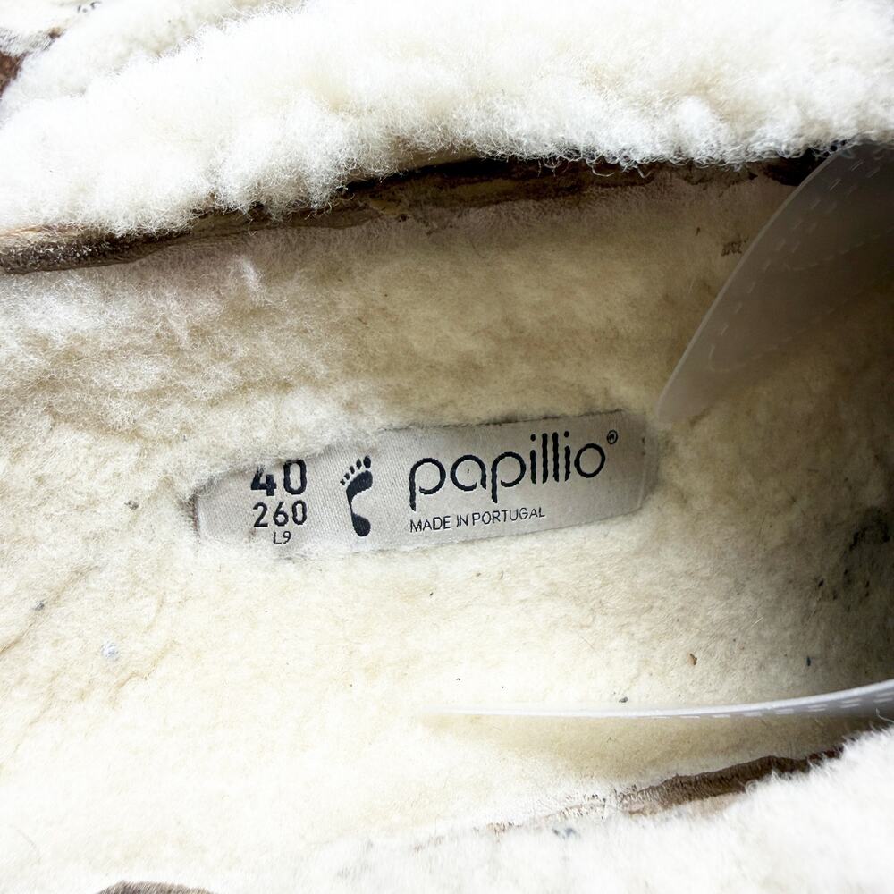Papillio Cream Shearling Platform Clogs Women's EU 40/US 9-9.5 Made in Portugal - Picture 6 of 8
